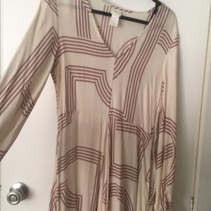 70s style long sleeve Midi dress